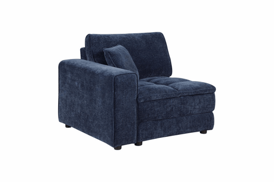 Atlantic Corduroy Upholstered LAF Arm Chair Blue	551824LAF