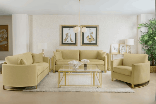 Corliss 3-piece Velvet Upholstered Sofa Set Camel 508824-S3 Comming Soon