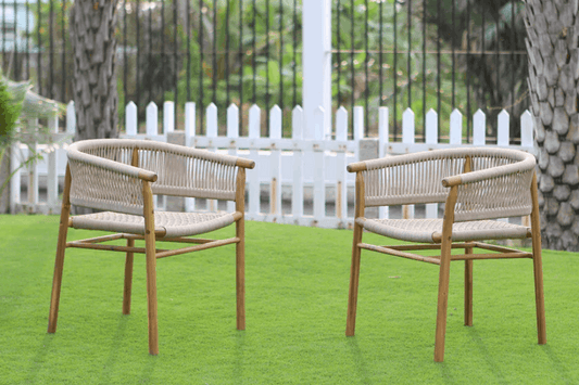 Panama Jack Corsica Stackable Dining Armchairs (Set of 2) PJO-3401-TAN-AC-SET2