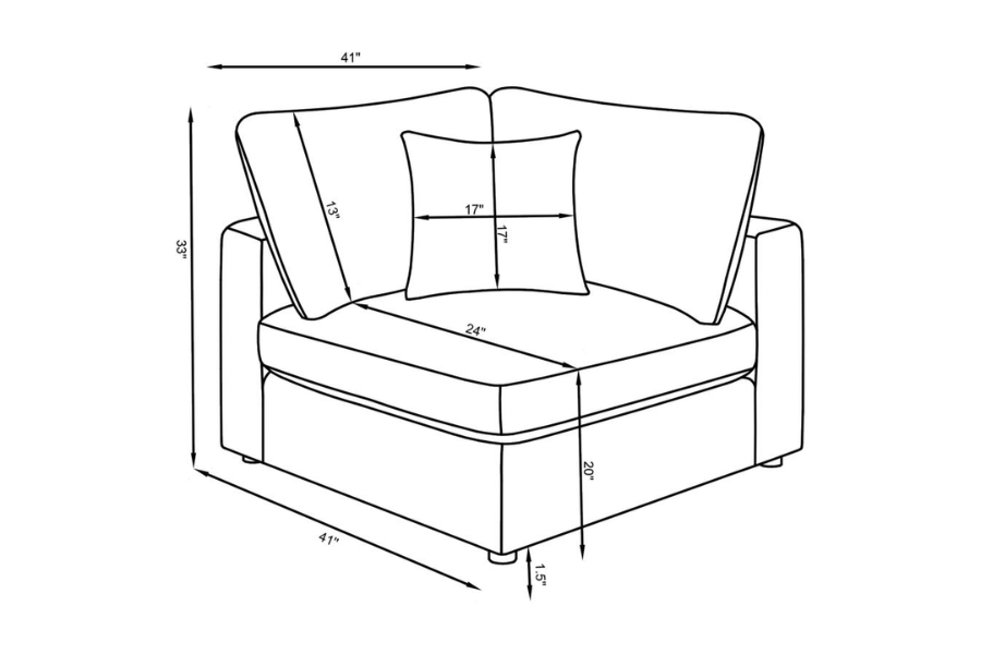 Serene 6-piece Upholstered Modular Sectional Sofa Beige 551321-SET
