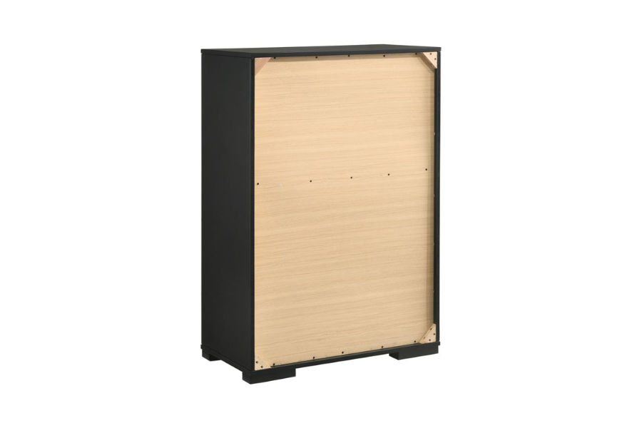 Juego de dormitorio Queen de 5 piezas Blacktoft, color negro 207101Q-S5