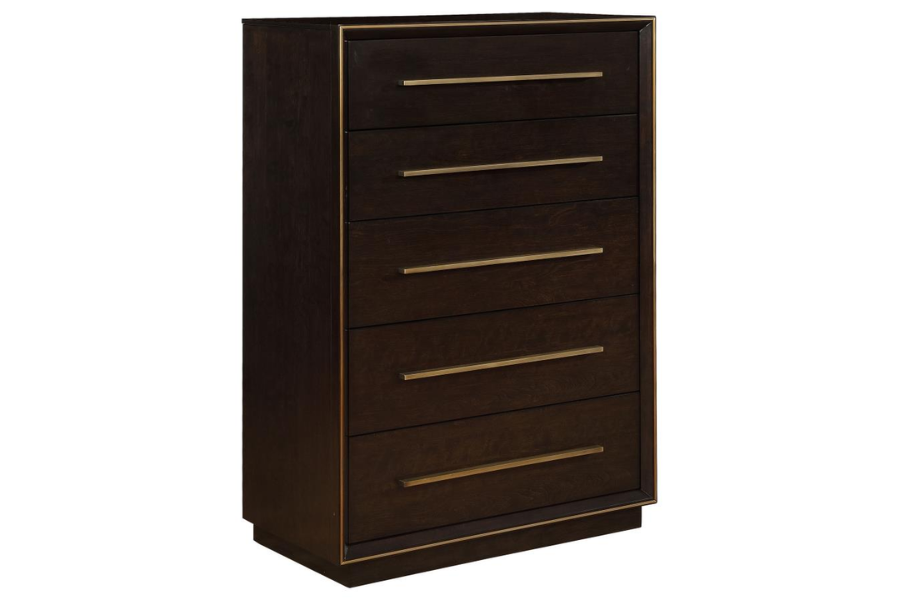 Juego de dormitorio Durango Eastern King de 4 piezas, color pimienta ahumada 223261KE-S4