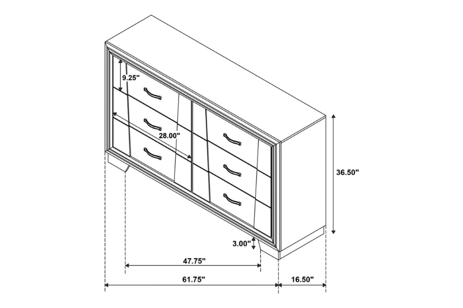 Juego de dormitorio Janine Eastern King de 4 piezas en gris 223551KE-S4 Próximamente