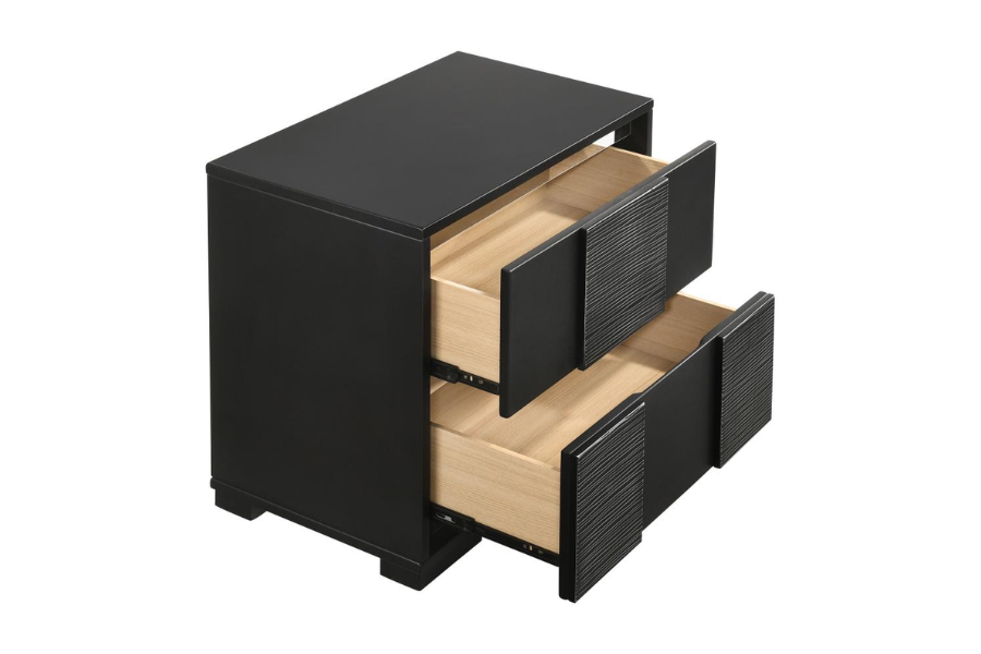 Juego de dormitorio Queen de 5 piezas Blacktoft, color negro 207101Q-S5