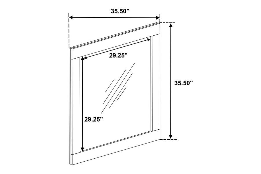 Juego de dormitorio Queen de 5 piezas Caraway blanco 224771Q-S5