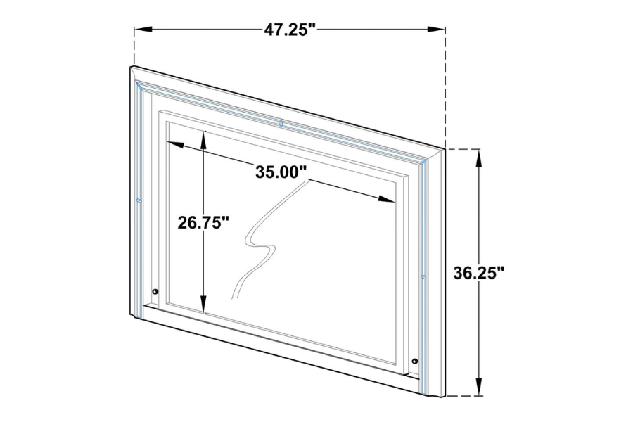 Juego de dormitorio Verónica de 5 piezas tamaño Queen en plata clara 224721Q-S5