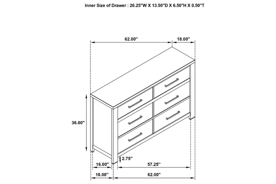 Juego de dormitorio de 5 piezas Kieran Queen en gris 224741Q-S5 Próximamente