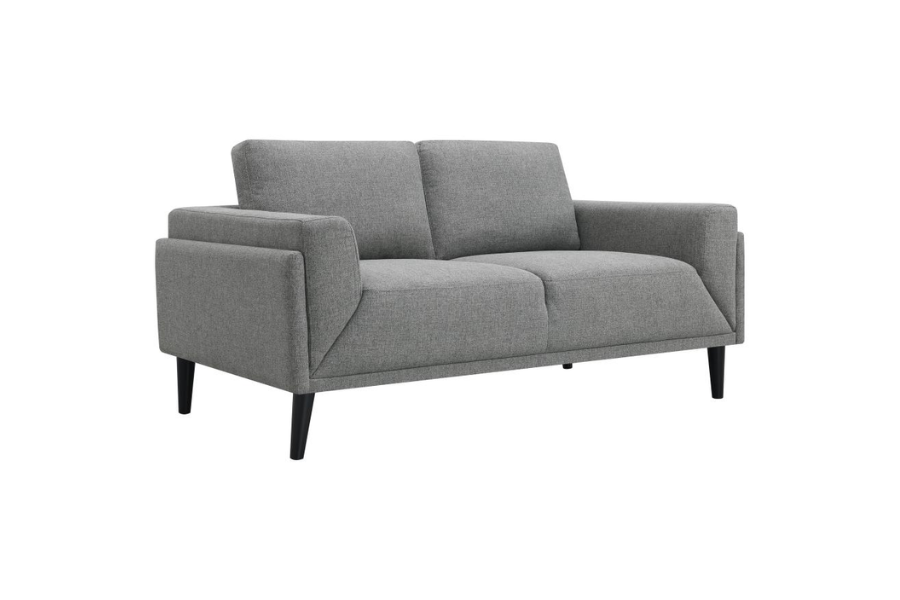 Rilynn Upholstered Track Arm Loveseat Grey 509525