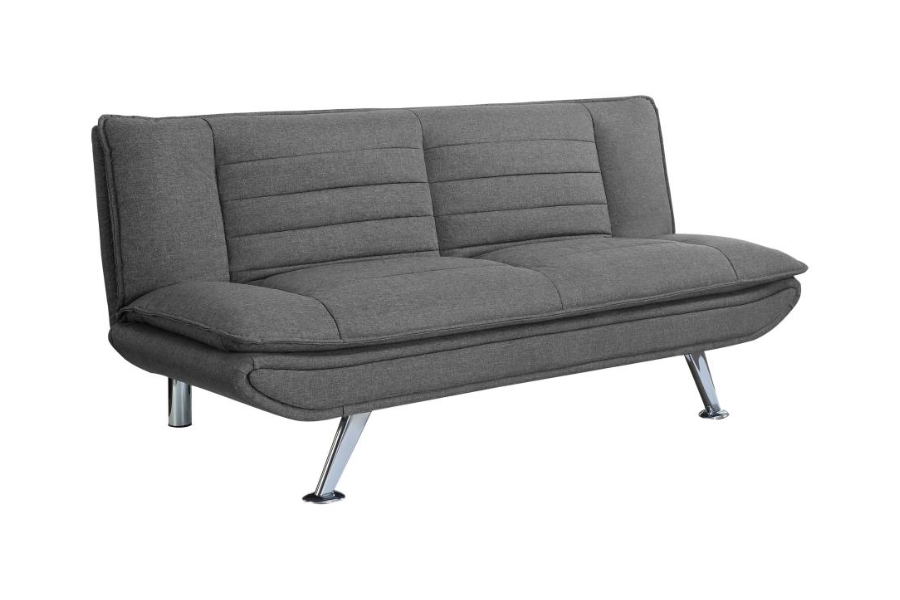 Sofá cama convertible con mechones tapizados Julian, gris, 503966, disponible próximamente