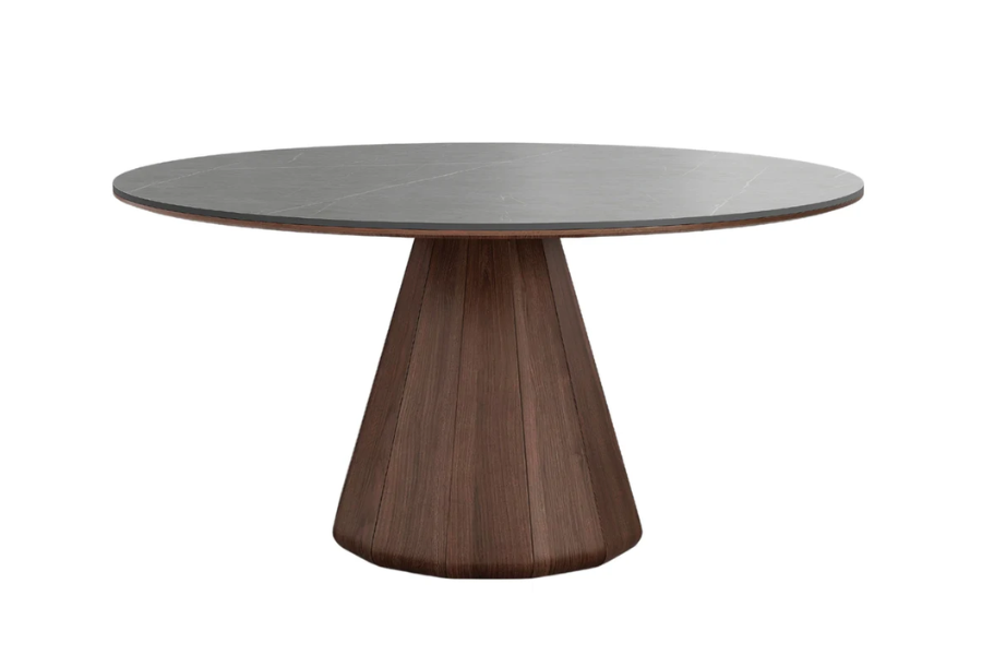 SABRINA | WHITE-GOLD MARBLED CERAMIC TABLE CB-7605-53