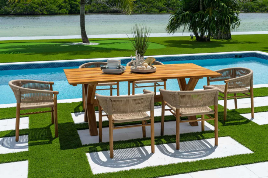 Juego de comedor de siete piezas Corsica SKU: PJO-3401-ACA-7DA