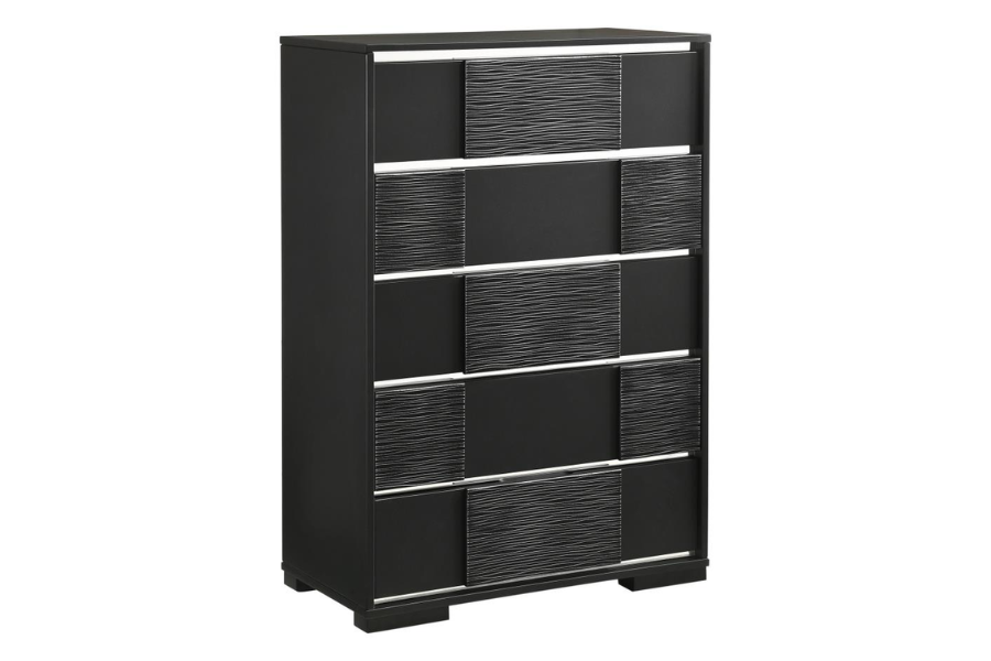 Blacktoft 5-drawer Bedroom Chest Black 207105 Comming Soon