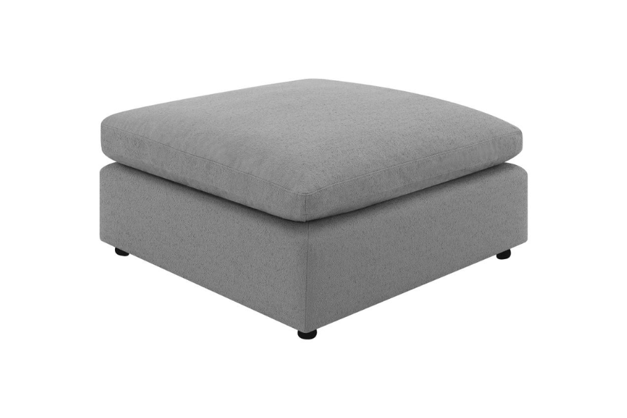 Otomana tapizada Raleigh Boucle gris 551756