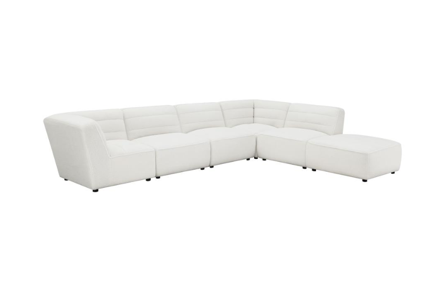 Sunny 6-piece Upholstered Modular Sectional Sofa Natural 551621-SET