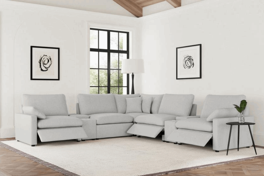 Collins 7-piece Modular Power Reclining Sectional Grey 609560P-SETA Comming Soon
