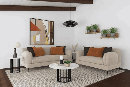 Jade 2-piece Chenille Upholstered Sofa Set Latte 509411-S2 Comming Soon