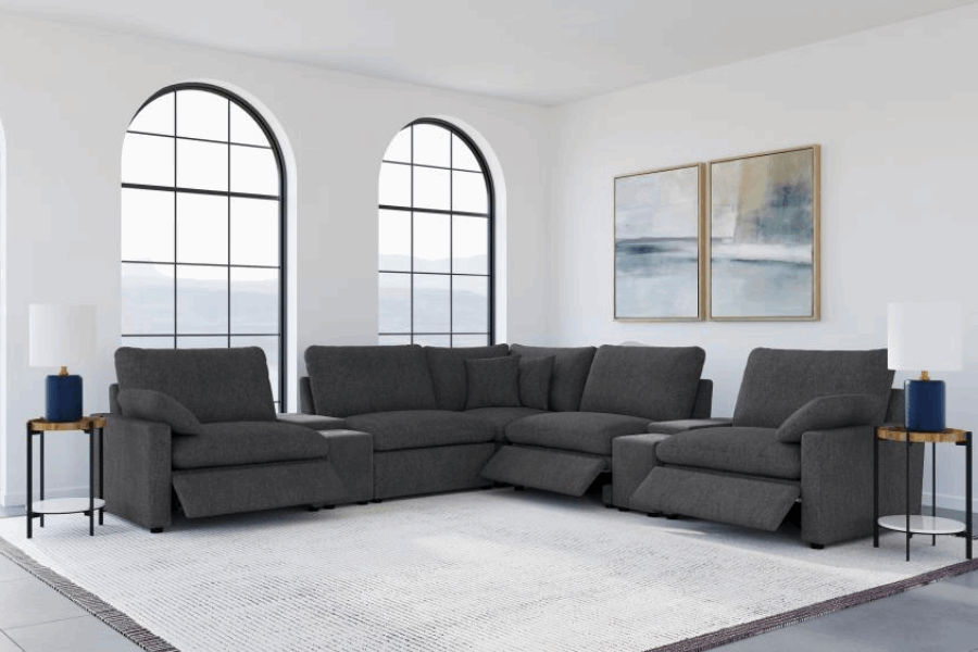 Collins 7-piece Modular Power Reclining Sectional Grey 609560P-SETA Comming Soon