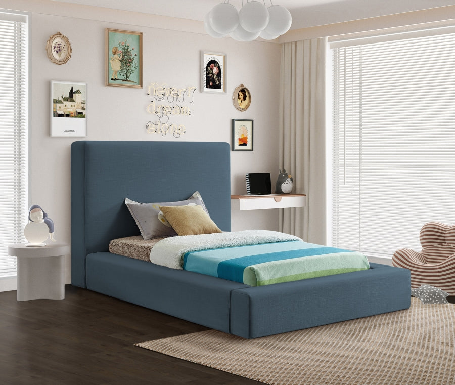 Cama de tela texturizada Devin Linen SKU: DevinBeige-T