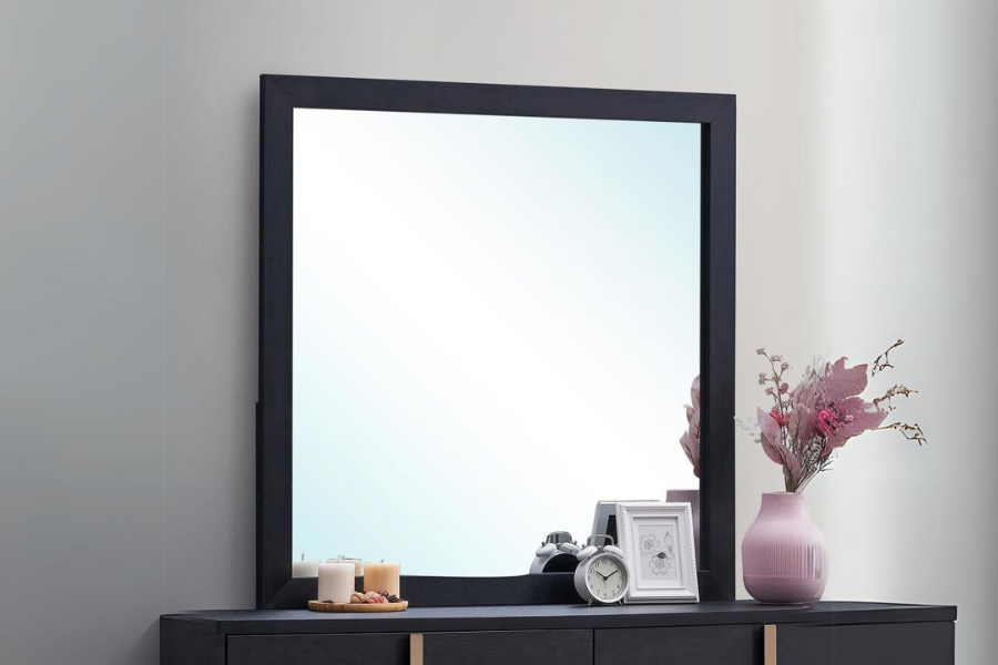 Marceline Dresser Mirror Black 222834 Coming Soon