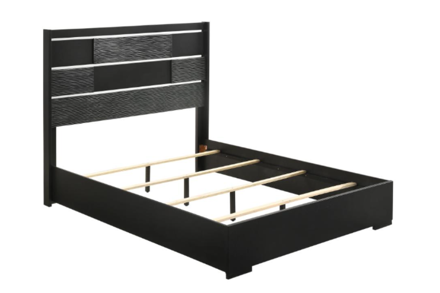 Juego de dormitorio Queen de 4 piezas Blacktoft, color negro 207101Q-S4