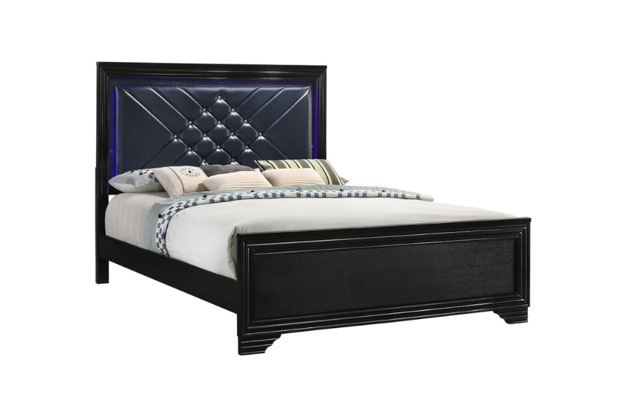 Juego de dormitorio Penélope de 4 piezas tamaño Queen Midnight Star 223571Q-S4