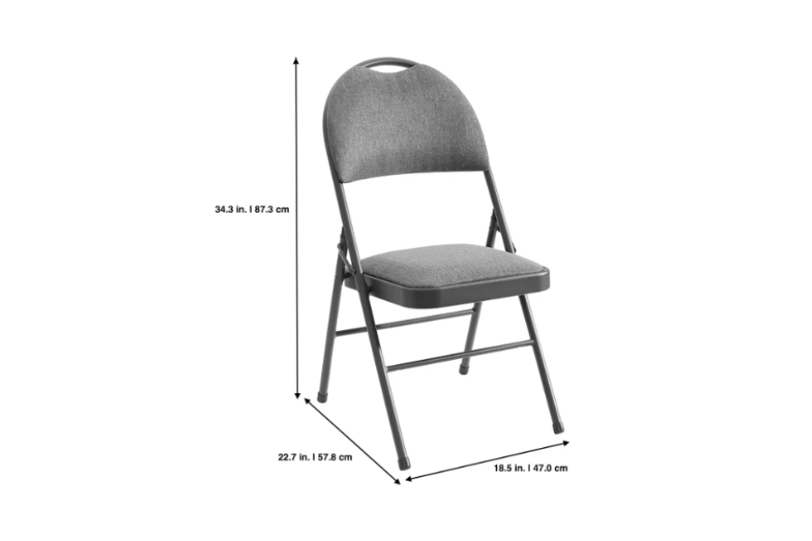 Maxchief Highback Upholstered Padded Folding Chair, 4-pack