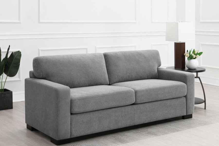 Simpson Upholstered Sofa Sleeper with Queen Mattress Grey 360050