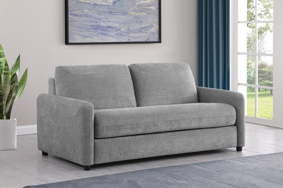 Rylie Upholstered Sofa Sleeper with Queen Mattress Grey 360029
