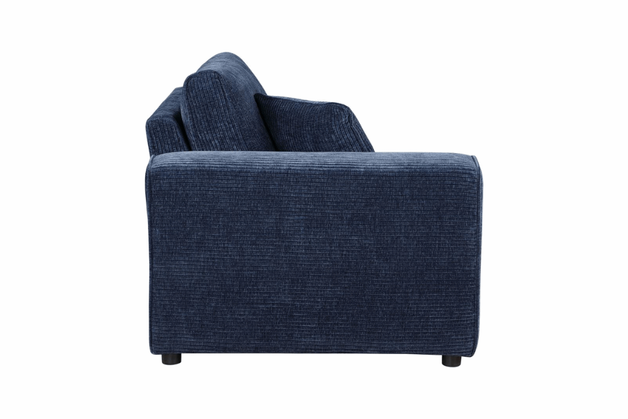 Atlantic Corduroy Upholstered LAF Arm Chair Blue 551824LAF