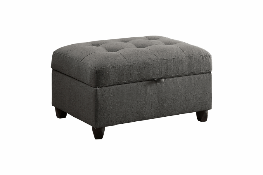 Stonenesse Sectional Sofa with Storage Ottoman Set Grey 500413-S2