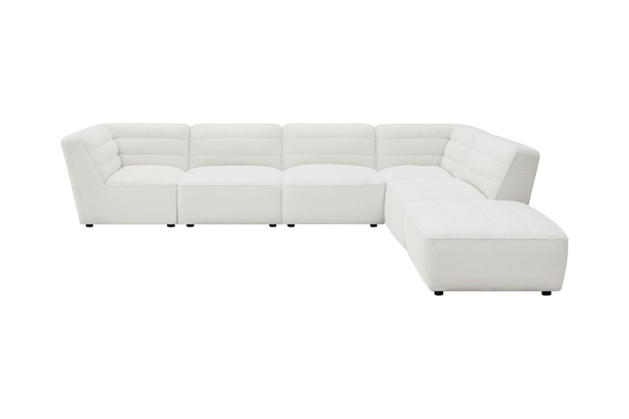 Sunny 6-piece Upholstered Modular Sectional Sofa Natural 551621-SET