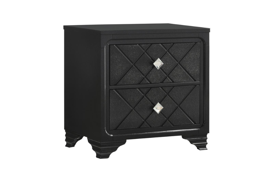 Juego de dormitorio Penélope de 4 piezas tamaño Queen Midnight Star 223571Q-S4
