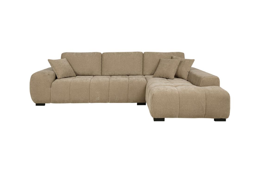 Octavia Upholstered Sectional Chaise Sofa Camel 509961