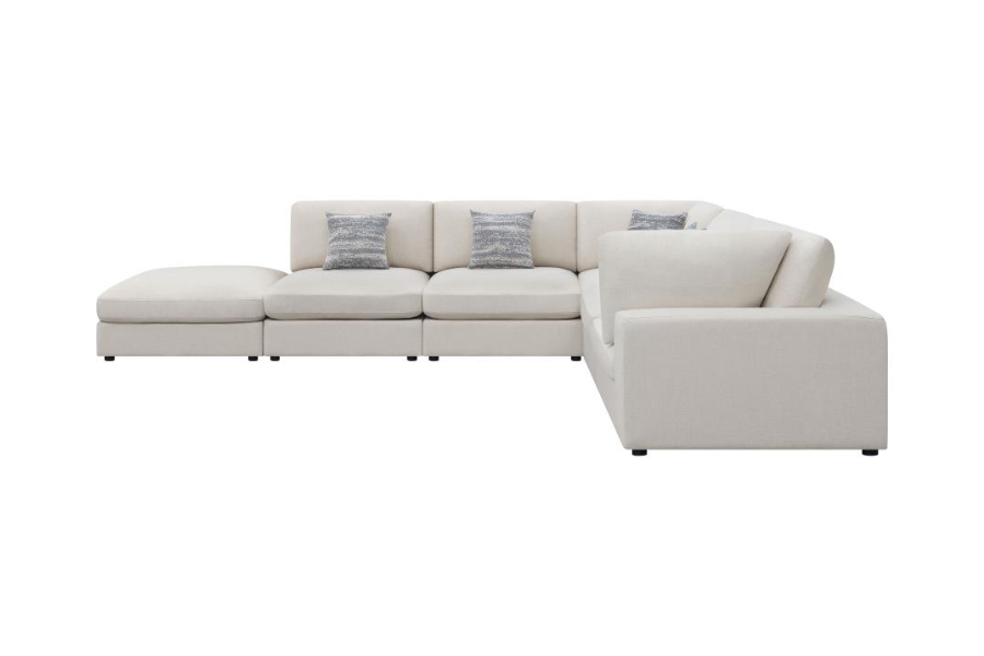Serene 6-piece Upholstered Modular Sectional Sofa Beige 551321-SET
