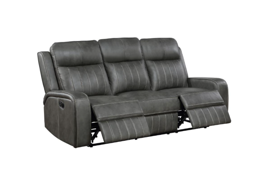 Raelynn Upholstered Track Arm Motion Sofa Grey 603191