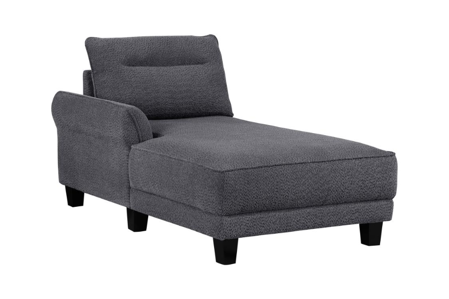 Caspian Upholstered Curved Arm Chaise Sectional Sofa 509540