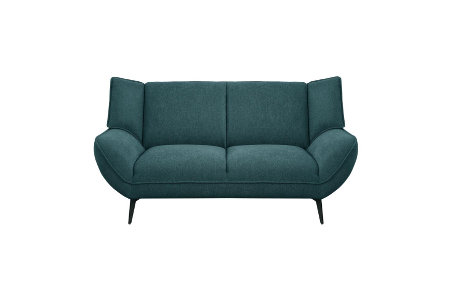 Acton Upholstered Flared Arm Loveseat Teal Blue 511162