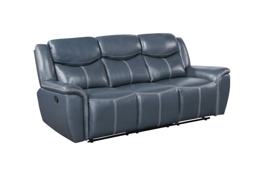 Conjunto de sofá reclinable tapizado de 3 piezas Sloane azul 610271-S3