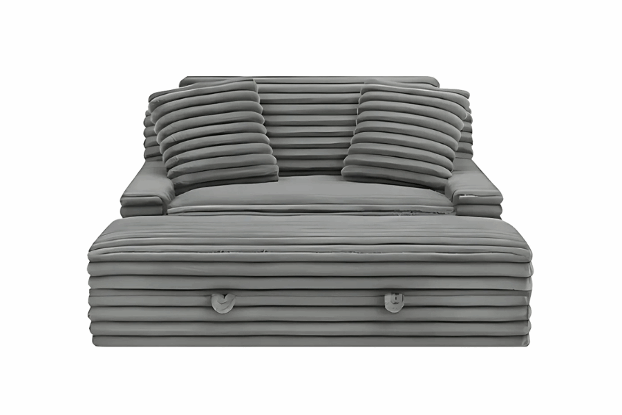 Thomasville Wills Fabric Oversize Chair and Storage Ottoman