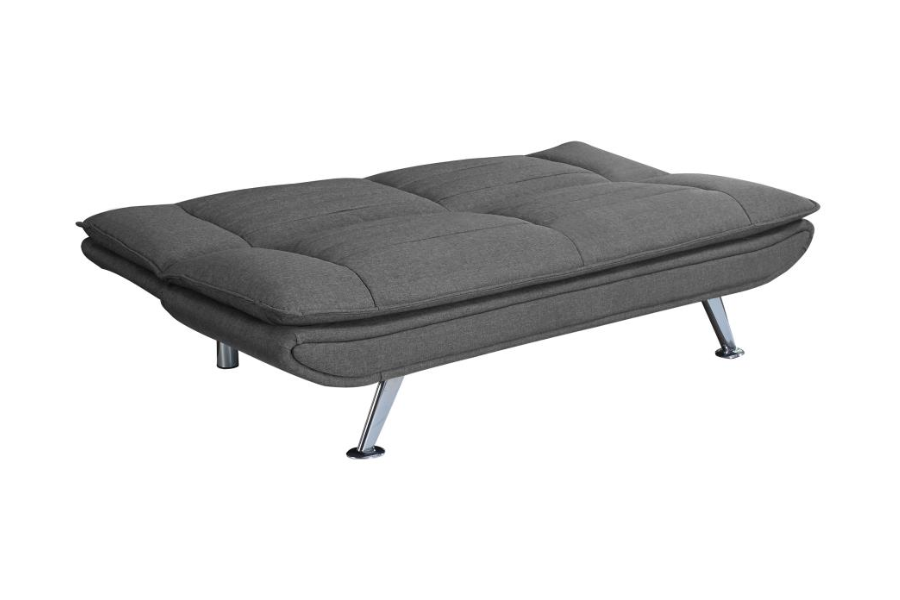 Sofá cama convertible con mechones tapizados Julian, gris, 503966, disponible próximamente