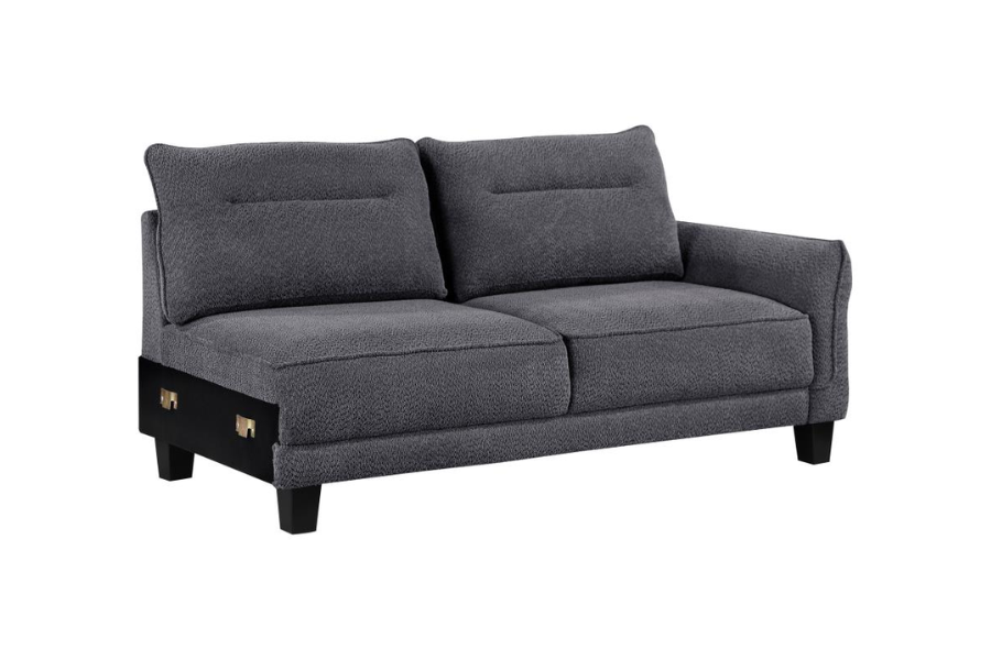 Caspian Upholstered Curved Arm Chaise Sectional Sofa 509540