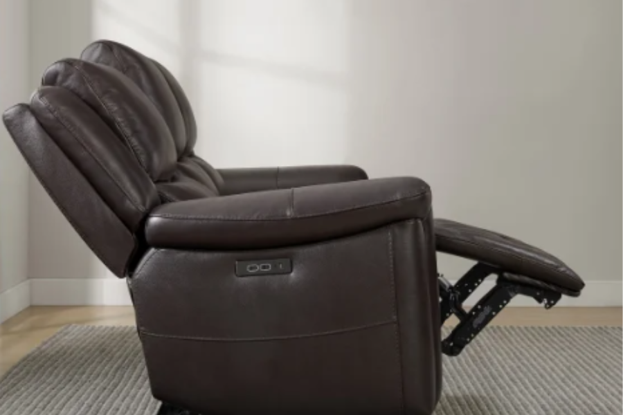 Alba Leather Power Reclining Sofa with Power Headrests FLOOR MODEL