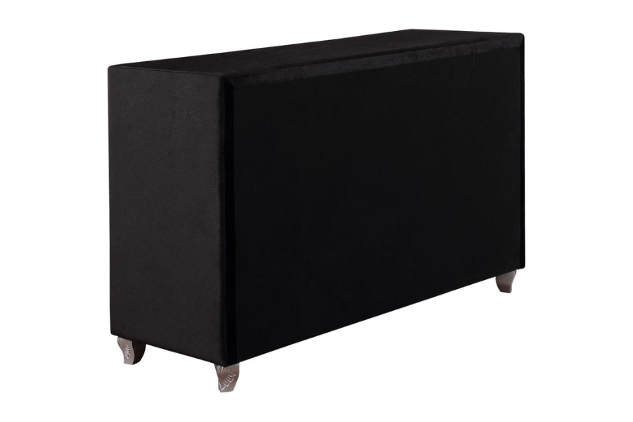 Deanna 7-drawer Upholstered Dresser Black 206103