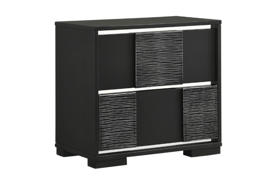 Juego de dormitorio Queen de 4 piezas Blacktoft, color negro 207101Q-S4