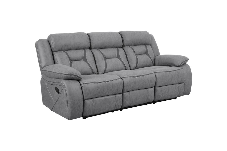 Higgins 3-piece Upholstered Motion Reclining Sofa Set Grey 602261-S3 Comming Soon
