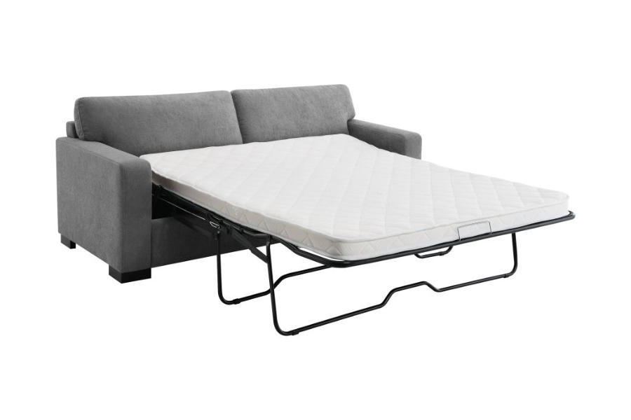 Simpson Upholstered Sofa Sleeper with Queen Mattress Grey 360050