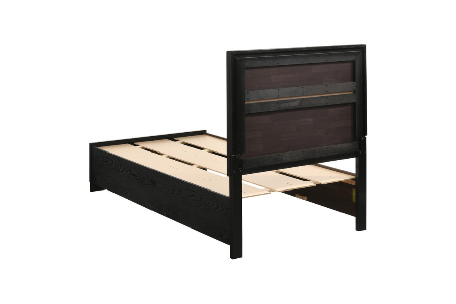 Juego de dormitorio de 5 piezas Miranda Twin en color negro 206361T-S5