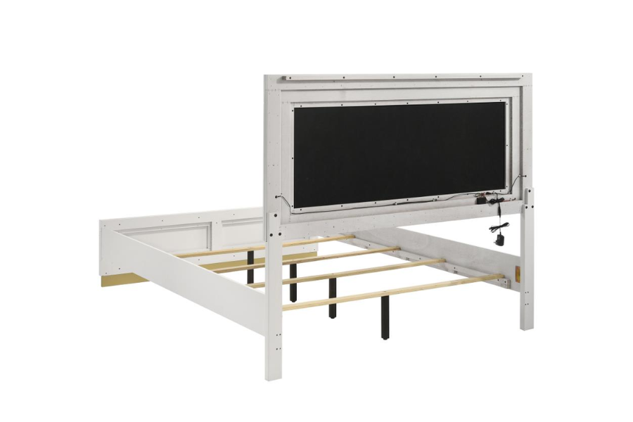 Juego de dormitorio Queen de 4 piezas Caraway blanco 224771Q-S4