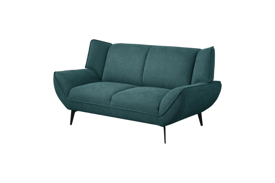 Acton Upholstered Flared Arm Loveseat Teal Blue 511162