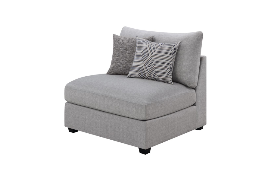 Cambria Upholstered Armless Chair Grey 551511